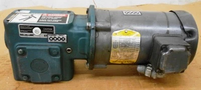 BALDOR RELIANCE AC MOTOR, VM3546, 1 HP, DODGE TIGEAR Q202Y020N056L1, REDUCER - Image 1 of 4
