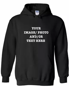Felpa con cappuccio pullover personalizzata con immagine/foto e/o testo, taglia/colore a scelta - Foto 1 di 12