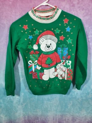 Oso de Navidad Stepping Stones Suéter De Colección Brillo Regalos Vacaciones Talla Mediana Foto 1 de 4