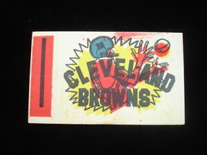 1961 Topps Flocked Stickers Inserts Cleveland Browns I