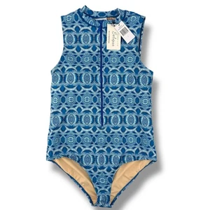 Cabana Life Road Map Unisuit Badeanzug Reißverschluss Gr. Large blau 50+ UV - Bild 1 von 6