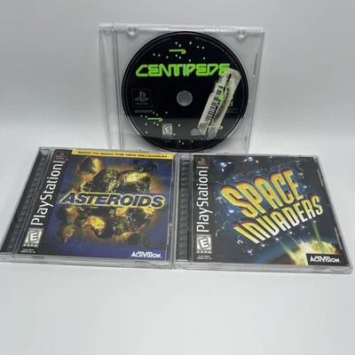 3 游戏套装太空入侵者蜈蚣小行星(PlayStation 1 PS1) — 第 1/3 张图片