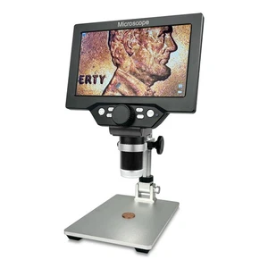 Microscopio digital LED 1-1200X, pantalla LCD de 7 pulgadas HD, 12 MP para moneda, soldadura - Imagen 1 de 9