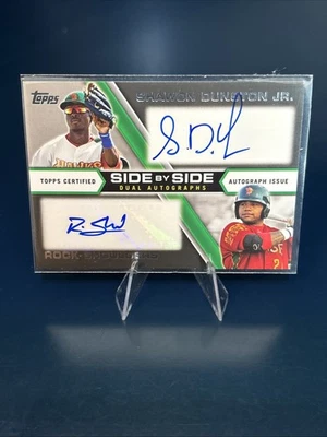DUAL AUTO /50!! 2013 Topps Side by Side Black Shawon Dunston Jr Rock Shoulders - Image 1 of 4