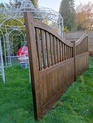 Oak Driveway Gates Cotswolds Hardwood Manor house Church Gates 13'1ft Wide Large - Image 1 of 4