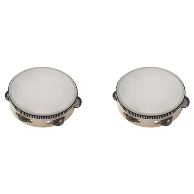 2 Pcs 6 Inches Early Education Teaching Aids Hand Tambourine Children9558 - Image 1 of 4
