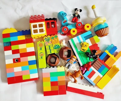 Lego Duplo Creative Brick Lot Blocks Minifigures Windows 100+ Pieces CC - Image 1 of 4