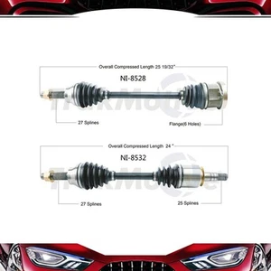 Front CV Axle Shaft For Nissan GT-R 2009 2010 2011 2012 2013 2014 2015 2016 2017 - Picture 1 of 3