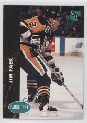 1991-92 Parkhurst Jim Paek #133 Rookie RC - Image 1 of 2