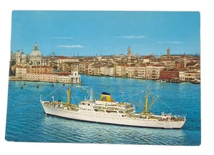 Postal vintage años 60 ~ Adriatica M/N Bernina-Stelvio-Brennero barco de pasajeros - Imagen 1 de 2