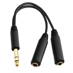 1/4 Splitter Cable, 1/4 Inch (6.35mm) TRS Male to Dual 1/4 Inch TRS Female St... - Picture 1 of 6