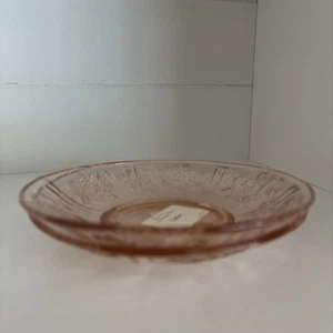 Federal Pink Sharon Cabbage Rose 5,78 piastre vetro depressione ~ RARO DA TROVARE ~ set di 4 - Foto 1 di 14