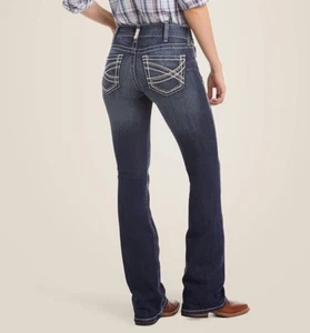 Women's Ariat R.E.A.L. Mid-Rise Boot Entwined Jeans Size 29 S 30” Inseam Worn 1x - Picture 1 of 20