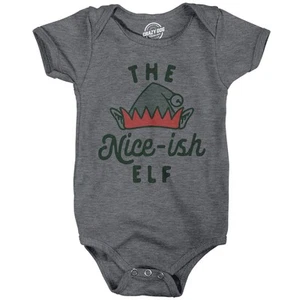Body de bebé The Nice Ish Elf divertido buen comportamiento broma de elfos de Navidad jersey para - Imagen 1 de 7
