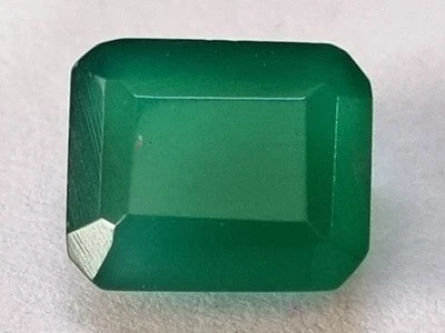Piedra preciosa suelta de ónix verde corte esmeralda natural certificado EGL de 3,96 quilates Foto 1 de 4