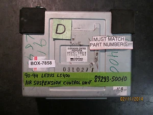 **90 91 92 93 94 LEXUS LS400 AIR SUSPENSION CONTROL #89293-50010 ((BOX-7858 ))/ - Picture 1 of 5
