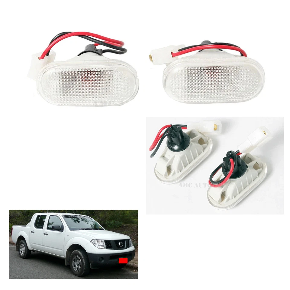 Side Marker Lamp Lights LR Pair for Nissan Frontier D40 Navara Pickup 2005 -2014 - Image 1 of 3