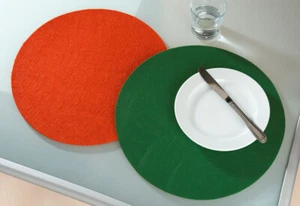 Filzuntersetzer orange 35 cm Platzset Filz Untersetzer 3 mm Tisch Deko Teller - Picture 1 of 2