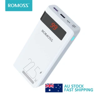 ROMOSS 30000mAh USB C Power Bank,22.5W Fast Charge Portable Charger Battery Pack - Picture 1 of 8