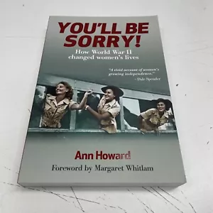 ORIGINAL VINTAGE War Book Novel Mancave Paper WW2 You’ll Be Sorry Ann Howard A - Picture 1 of 10