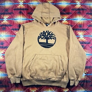 Timberland Kids XL 18/20 Pullover Hoodie Wheat Black Logo Outdoors Camp Winter - Picture 1 of 6