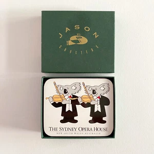 Vintage Jason Coasters Orchestral Bears by Adam Hill 6 Coaster Box Set - Picture 1 of 18