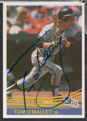 Tom O'Malley Giants Autographed 1983 Donruss #601 w/COA 103023NPCD68 - Image 1 of 2