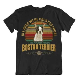 Boston Terrier Hund T-Shirt cooles Tshirt Geschenk für Hunde Tierliebhaber süß Geschenk Spaß - Bild 1 von 8