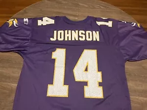 Maglia grande True Vintage Brad Johnson Minnesota Vikings NFL Starter taglia 48 - Foto 1 di 9