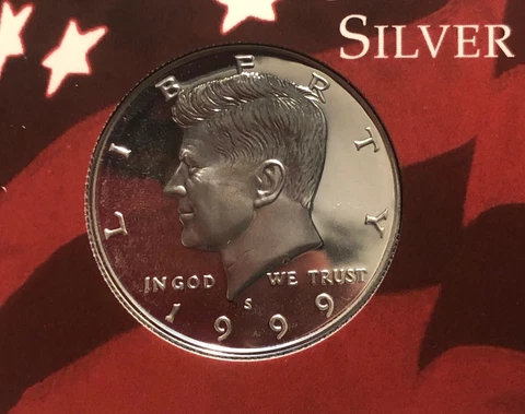 1999 S John F. Kennedy GEM PROOF 90% SILVER HALF DOLLAR * DIRECT FROM SET #1 Cover