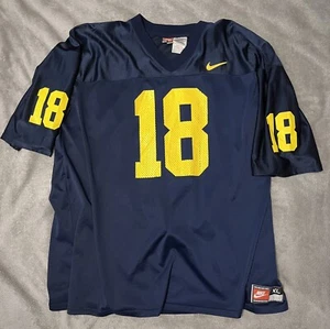 Vintage Michigan Wolverines Nike Football Jersey NCAA #18 Amani Toomer Men’s XL - Picture 1 of 4