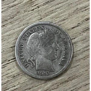 Moneda de diez centavos Barber 1913 - 1900 Liberty Nickel - Imagen 1 de 4
