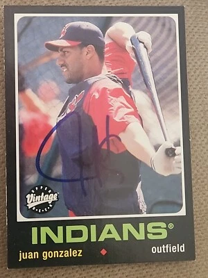 Juan Gonzalez Signed 2002 Upper Deck Vintage - #37  - Image 1 of 2