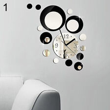 Acrylic Clock Design Mirror Effect Mural Wall Sticker Fashion Home Decor Craft 2