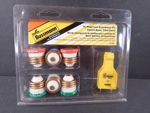 Cooper Bussmann TL-EK Plug Fuse Emergency Kit Edison Base Time Delay 30A 20A 15A - Picture 1 of 7