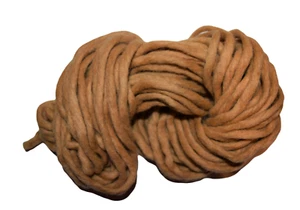 100g Chunky 1 Ply Merino Wool Yarn Gold Brown - Picture 1 of 4