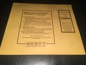 Scott Stamp Album Pages Master Canada Supplement #10 - 1984 - New - Bild 1 von 1