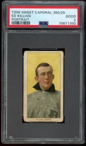 T206 Piedmont 350 Ed Killian Portrait Detroit PSA 2 GD - Bild 1 von 2