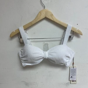 Calia Women's Swim Collection Knot Front Racerback Bikini Top White WSA23211N - Picture 1 of 12