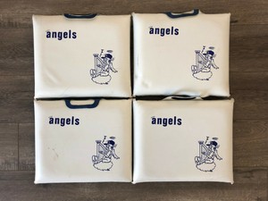 Set of 4 Vintage California Angels Baseball Seat Cushions  