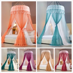 Hung Mosquito Net Double Layer Bed Canopy Princess Bed Dome Tent Curtain Country - Picture 1 of 19