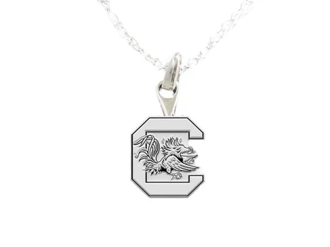South Carolina Gamecocks Silver Chain Womens Necklace Jewelry USC Licensed Gift Cover