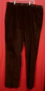 VELLUTO DUCA VISCONTI SAKS Mens 44 Brown Thin Wale Corduroy Pleated Pants Cotton - Picture 1 of 8