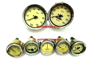 Smiths kit - Elec Temp + Oil + Fuel + Amp Gauge+ volt +Speedometer +Tacho 100 mm - Bild 1 von 3