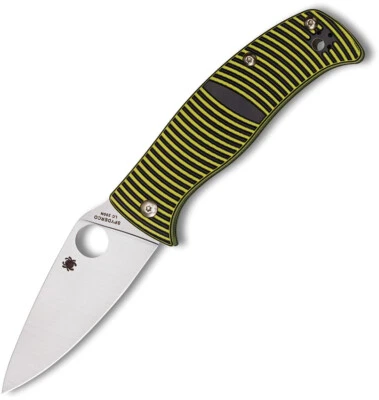 Cuchillo Plegable Spyderco Caribbean Hoja de Sal Compresión Negro Amarillo G10 217GP Foto 1 de 4