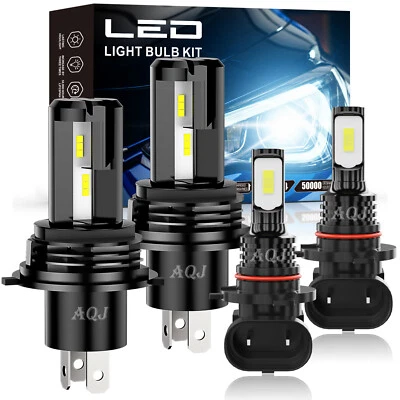 For Pontiac Vibe 2003-2008 4x 6000K LED Headlight Hi/Lo + Fog Light Bulbs Kit Foto 1 de 4