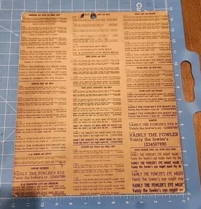 Vintage Type Specimen Poster Print Catalog Letterpress Wood 14.5" X 12" - Picture 1 of 3