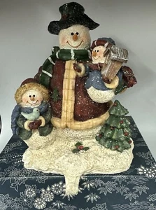 Snowman Stocking Holder/Hanger Christmas Tree Birdhouse Bird 2 Small Children - Picture 1 of 6
