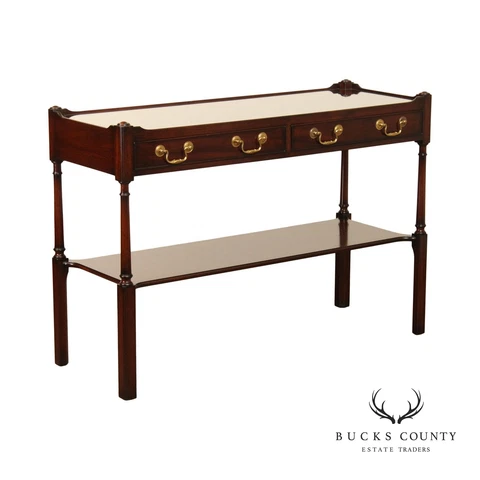 Chippendale Style Custom Mahogany Console Table Cover