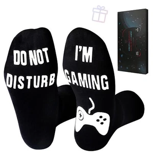 Do Not Disturb I'm Gaming SocksChristmas Socks Gifts For Men FunnyGaming Sock... - Picture 1 of 9